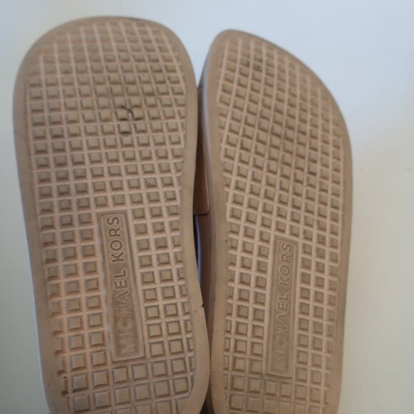 Womens Michael Michael Kors Light Pink Eva Heart Stud Slipper Slide Sandals 8 - Picture 7 of 12